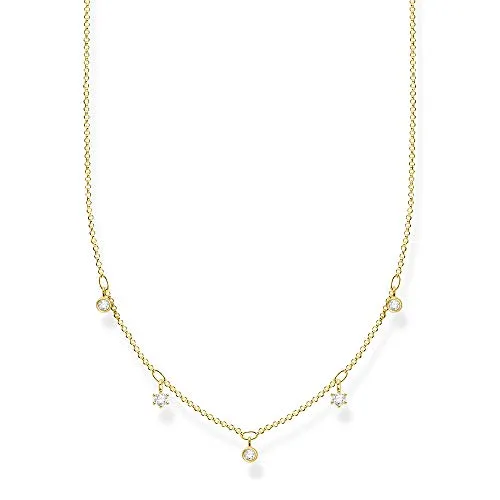 THOMAS SABO Kette mit Anhänger – Elegante Halskette KE2071-414-14 - Modische Kette aus hochwertigem Sterling Silber 925 in edlem Gold, perfekt für stilvolle Anlässe.