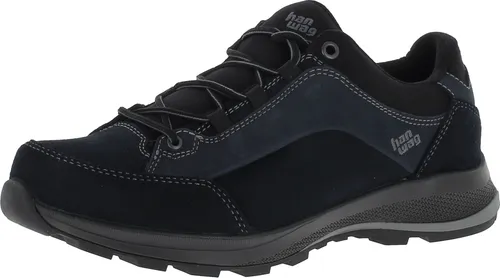 Hanwag Banks Bunion LO Men LL - Blau, Gr. 45 - Wanderschuhe aus hochwertigem Echtleder, ideal für komfortable Wanderungen und optimalen Halt in der Natur.