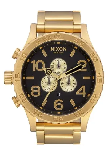 Nixon Herren Chronograph Quarz Uhr A083-632-00 - Armbanduhren für Herren mit japanischem Quarzwerk, 30 ATM wasserdichtem Edelstahlgehäuse und markantem Zifferblatt – perfekt für Sport und Alltag.