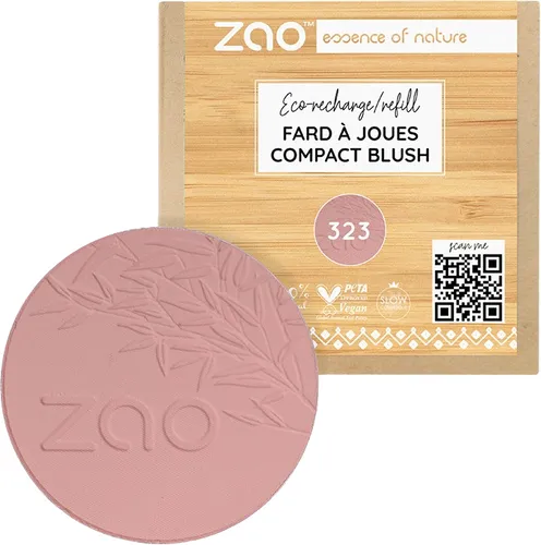 ZAO Biologischer Compact Blush 323 Dark Purple, Rouge, 9 g, Nachfüllpackung. NEU