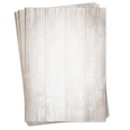 Briefpapier Set mit Holz-Motiv I DIN A4 I 50 Blatt I dv_522 einseitig