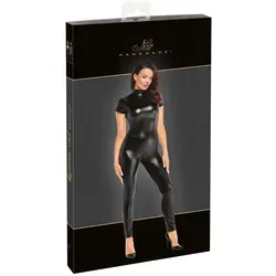 Noir Overall, Schwarz, M - Leder & Latex Sets für Damen, aufregende Schnürung im Rücken und elastisches Material für hohen Tragekomfort.