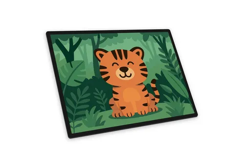 itenga Schreibtischunterlage itenga Schreibunterlage V1 Motiv TIGER im Kawaii Design