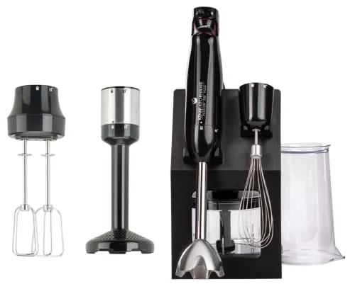 KeMar Stabmixer 1000 Watt - Komplett Set mit Titan Klinge - Stabmixer mit 1000 Watt Leistung, Titan Klinge und praktischem Aufbewahrungsständer. Ideal für kreative Küchenexperimente und vielseitige Zubereitung.