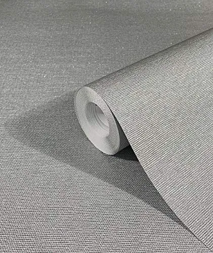 marburg Tapete Silber Struktur für Schlafzimmer oder Wohnzimmer Vliestapete 100% Made in Germany PREMIUM QUALITÄT 10,05 x 0,53m 32626