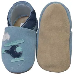 Krabbelschuhe Hubschrauber hellblau 16/17 in blau von HOBEA