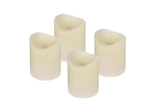 ToCi LED-Kerze 4er Set Echtwachs mit Timer - LED-Kerzen aus Echtwachs mit beweglicher Flamme und Timer-Funktion: sichere und gemütliche Beleuchtung für jedes Zuhause, ideal für Haushalte mit Kindern und Haustieren.