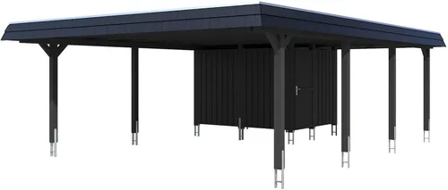 Skanholz Doppelcarport Wendland, BxT: 630x879 cm, 253 cm Einfahrtshöhe