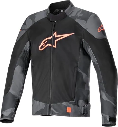 Alpinestars T-SP X Superair Textiljacke (Schwarz/Camouflage) Gr: L - Schneemobiljacke für Unisex Erwachsene, leicht und atmungsaktiv, ideal für Temperaturen im Winter und optimale Bewegungsfreiheit.