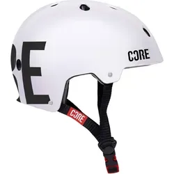 Core Street Stunt-Scooter Skate Dirt Helm Weiß/Logo Schwarz L/XL (59-61cm) - Schwarz