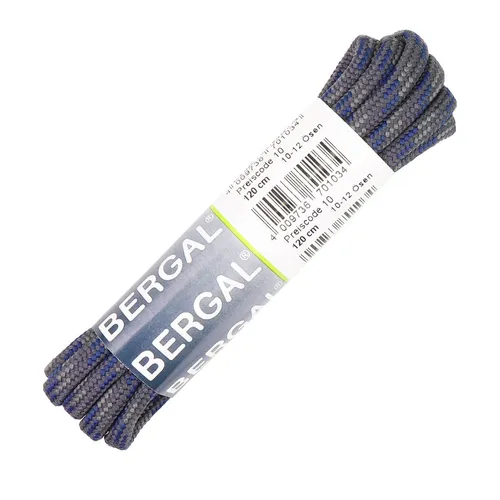 Bergal Schnürsenkel 120cm für Berg und Wanderschuhe grau/blau