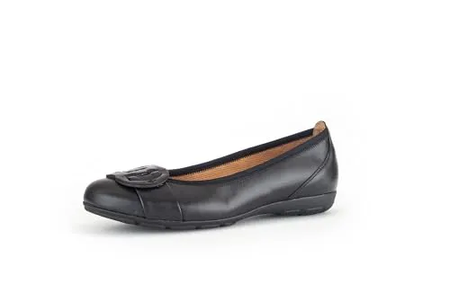 Gabor Damen Klassische Ballerinas - Elegante Ballerinas für Damen aus hochwertigem Lackleder, ideal für den Alltag oder besondere Anlässe. Flacher Absatz und normgerechte Weite für optimalen Tragekomfort.