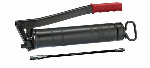 Handhebel Fettpresse 500 g Kartuschen mit Schlauch 300mm M10x1 Men@Work 3042271