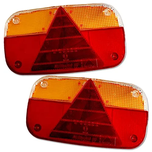 Aspöck PKW-Anhänger Lichtscheibenset Multipoint 3, Links & Rechts - Autoanhänger Lichtscheibenset, universell passend, schlagfestes Material, herausnehmbare Filtereinsätze für flexible Anpassung, ideal für schnelle Instandsetzung an PKW- und Nutzanhängern.