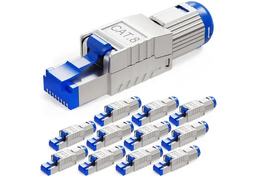 CAT.8 Netzwerkstecker - Hochgeschwindigkeits CAT.8 Netzwerkstecker für stabile Datenübertragung bis 40Gbps. Ideal für professionelle Anwendungen in Büros und Rechenzentren, robust und langlebig.
