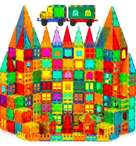 Wonder Toys – 100-teiliges klassisches Magnetbausteine-Set. Originale magnetische Konstruktionsspielzeuge für Jungen und Mädchen im Alter von 3, 4, 5 und 6 Jahren