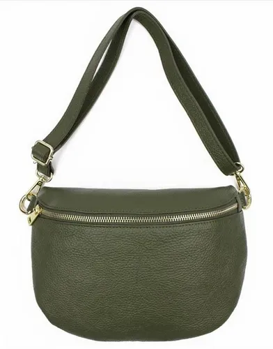 Sa-Lucca Bauchtasche Damen Bauchtasche Umhängetasche Cross Body Bag echt Leder, echt Leder, Made in Italy