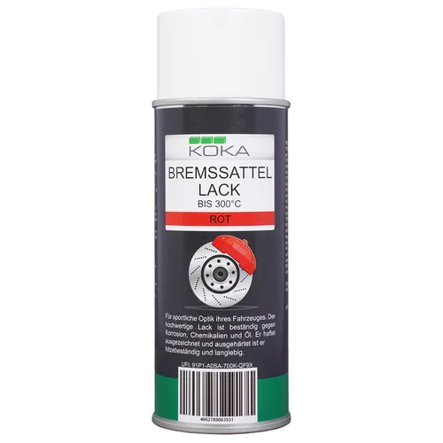 KOKA Bremssattellack 400ml Rot Thermolack Spray hitzebeständig 300°C Bremsen