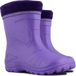 KOLMAX superleichte Eva Kinder Gummistiefel gefüttert Lila 28 - Superleichte, gefütterte Gummistiefel in Lila für Kinder – ideal für kalte Tage. Mit herausnehmbarem Innenschuh für besten Tragekomfort und ausgezeichnete Wärmedämmung. Perfekt für Abenteuer im Freien!