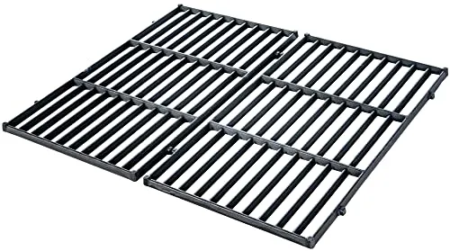 CLP Grillrost Set - Gusseisen für Gas-, Kohle- & Elektrogrills, 44,5x26 cm - Grillrost Set aus robustem Gusseisen für optimale Hitzeverteilung und tolles Branding. Voreingebrannt, sofort einsatzbereit und leicht zu reinigen. Ideal für Grillliebhaber!