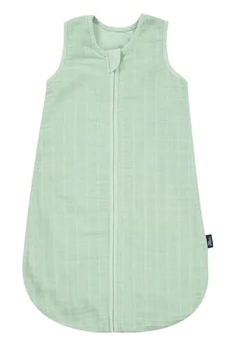 Kinderhaus Blaubär Alvi Babyschlafsack & Windel Blaubaer | Sommerschlafsack atmungsaktiv | Leichter Kinderschlafsack 100% Baumwolle waschbar | Baby Schlafsack ärmellos | Babyschlafsack Neugeborene