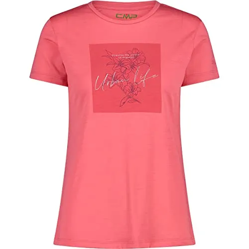 CMP Damen Print T-Shirt, Corallo, 36