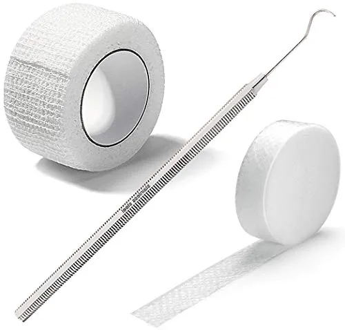 Kosmetex Tamponade, Zehenbinde & Wattehaken Set - Maniküre- & Pediküre-Sets mit 1 Tamponade, 1 Zehenbinde und 1 Wattehaken – ideal für präzises Tamponieren und Nagelpflege.