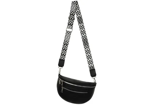 EAAKIE Gürteltasche Bauchtasche Umhängetasche Crossbody-Bag Kunstleder Italy-Design, als Schultertasche, CrossOver, Umhängetasche tragbar