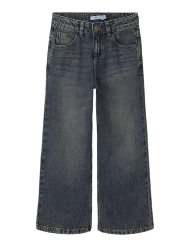 Name It Weite Jeans NKFROSE für Mädchen - Kinderhosen mit weitem Bein, klassischem Sitz und pflegeleichtem Denim, ideal für lässige Outfits und bequemes Tragen.