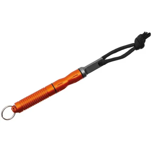 MFH Feuerstarter Compact Orange Feuerstahl Fire Starter Aluminiumgehäuse