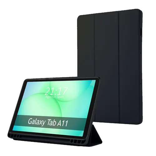 Hülle Mit Deckel Smart Für Samsung Galaxy Tab A11 8.7 Farbe Schwarz