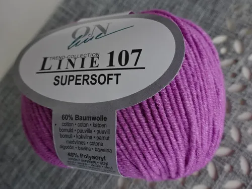 Linie 107 SUPERSOFT - Fb. 262 lila - Online -50gKnäuel - Baumwolle/Polyacryl