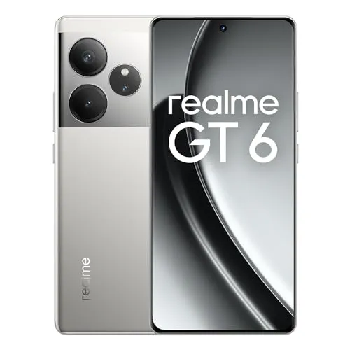 realme GT6 Smartphone 5G - 16GB RAM, 512GB Speicher, Snapdragon 8s Gen 3, 6000nit Ultra Bright Display, Sony LYT-808 OIS Kamera, 120W SUPERVOOC Charge und 5500mAh Akku