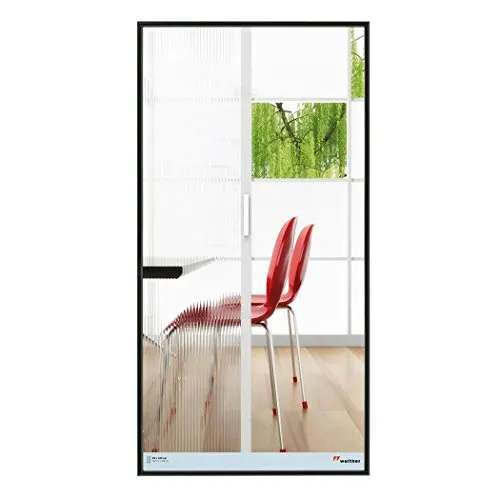 Walther Design Galeria Bilderrahmen schwarz 50 x 100 cm - Wand- & Tischbilderrahmen mit modernem Halbrundprofil aus Kunststoff, ideal für Panorama-Bilder und vielseitig einsetzbar.