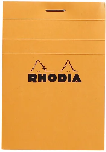 RHODIA Notizblock No. 11 DIN A7 kariert orange 80 Blatt von Rhodia