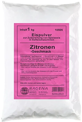 Softeispulver Zitronen-Geschmack, 1 kg (Beutel) von Unbekannt