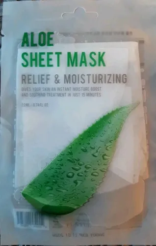 Aloe Sheet Mask  Relief & Moisturizing  22 ml  Neu von Eunyul