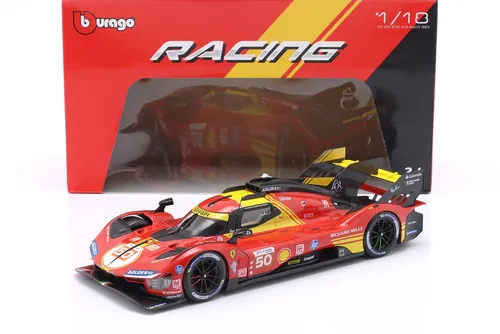 1:18 Bburago Ferrari 499P Winner 24h Le Mans 2024 - Sonstige Verkehrsmodelle, detailgetreues Sammlermodell des Siegers der 24h Le Mans 2024 im Maßstab 1:18, ideal für Ferrari-Fans und Modellbau-Liebhaber.