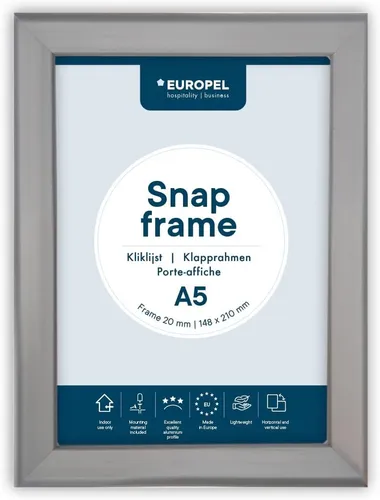 EUROPEL Plakatrahmen DIN A5 20 mm silber eloxiert