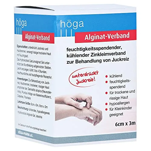 Höga Alginat-Verband, feuchtigkeitsspendender, 6 cm x 3 m