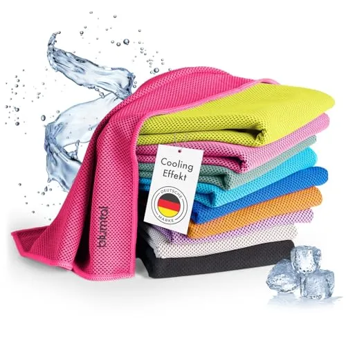 Blumtal Kühlhandtuch - kühlendes Handtuch als Sporthandtuch - Mikrofaserhandtuch mit Kühlfunktion - weiches Fitness Handtuch 100x30 cm - Kühltuch Cool Towel mit Tasche - Fitnesshandtuch/Gym Towel Pink