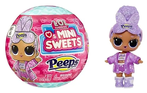 LOL Surprise Loves Mini Sweets – Peeps Cozy Bunny mit Sammelpuppe, 7 Überraschungen, Frühlings-Oster-Thema, Peeps Limited Edition kleine Puppe – tolles Spielzeuggeschenk für Mädchen ab 4 Jahren