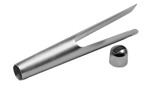 Schienenzwinge / Dunggabelhüle verzinkt Ø 24mm mit Kappe