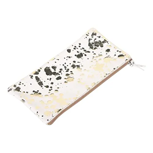 Clairefontaine 400064C Schlampermäppchen flach (Cosmicuir glatt, 22x11 cm) 1 Stück bedruckt silber