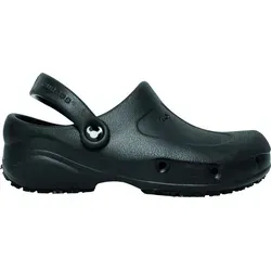 Berufsschuh Thor rutschhemmend schwarz - Größe 42 - Herren-Pantoletten mit rutschhemmender Sohle, ideal für sicheres Arbeiten in der Gastronomie oder im Gesundheitswesen.