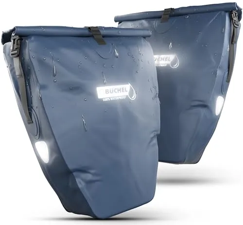 Büchel Fahrradtasche für Gepäckträger, 2er Set, 100% Wasserdicht