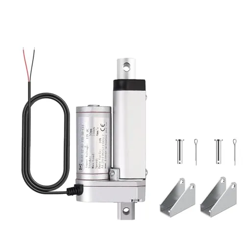 Justech Linearmotor Verstellantrieb Toröffner Linear Actuator Motor 12v DC 1500N 50mm Lineartechnik Electric Motor Putter Gleichstrommotor Elektro Zylinder Schubstangenmotor für Auto Möbel usw.
