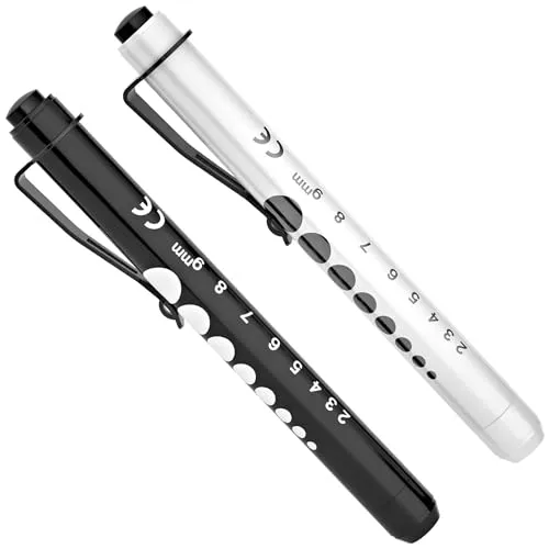 RISEMART Diagnostikleuchte Pupillenleuchte – 2 Stück LED Stiftlampe