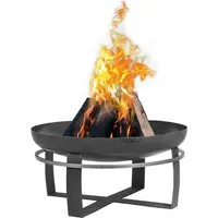 CookKing Stahl Feuerschale Viking 60 Schwarz - 60x36 cm, handmade in Europe, robust und kippsicher für unvergessliche Sommerabende