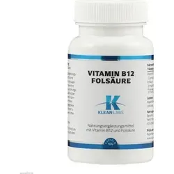 VITAMIN B12+FOLSÄURE KLEAN LABS Kapseln 100 St